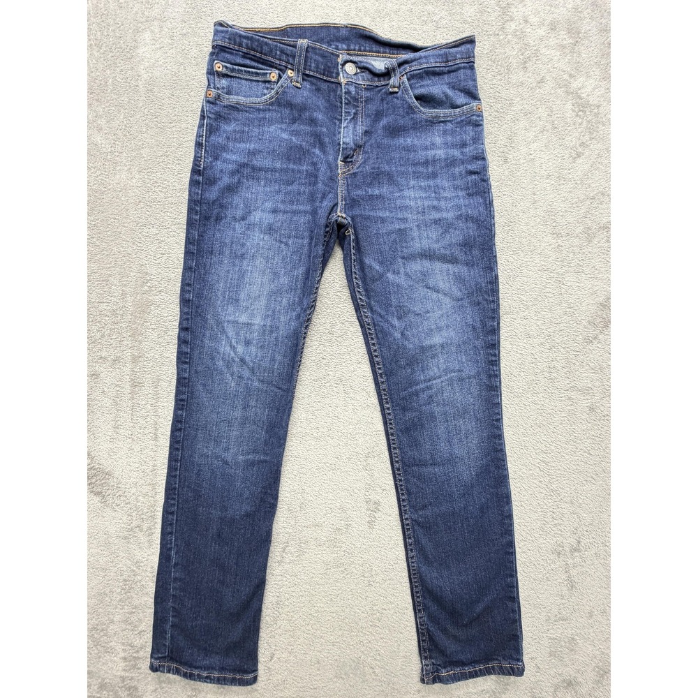 Levis 511 Jeans Mens Measured 32x29 Blue Slim Tapered Stretch Denim Zip Fly